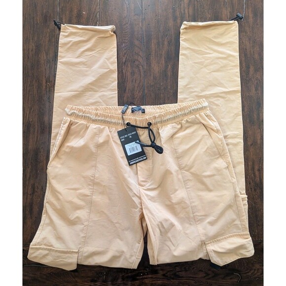 American Stitch Women's Size XL Nylon Cargo Utility Pants Joggers Khaki Yellow - Picture 1 of 12